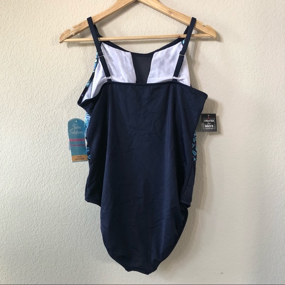 NWT Swim Solution Mesh Insert Swimsuit Plus 16 - Picture 4 of 4
